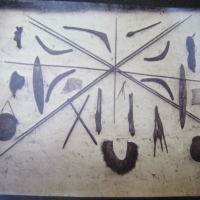 Samuel White SWEET (1825-1886) Albumen Photograph - ABORIGINE weapons and ornaments - details verso, no 274 - Sold for $293 - 2009
