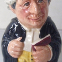 ROYAL DOULTON JUG - The Doultonville Collection - MR LITIGATE, The Lawyer - 10cms - Sold for $98 - 2009