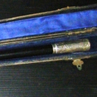 CONDUCTORS BATON in Original Case, Sterling Silver and Ebony, HMarked London 1923 - Sold for $238 - 2009