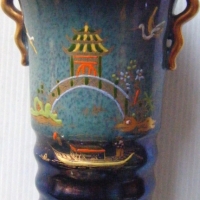 CARLTONWARE Bleu Royale CHINALAND lustre Vase-  no 1692D - 12cms H - Sold for $171 - 2009
