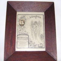 Oak Framed  WWI In Loving Memory TRIBUTE, with photo, for AM CASSIDY - Sold for $85 - 2009