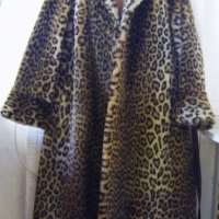 Vintage Ladies ASTRAKA Full Length Faux LEOPARD FUR COAT, exc condition - Sold for $232 - 2009