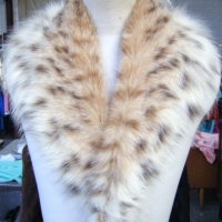 vintage Genuine Spotted CHEETAH Fur Shawl Collar, Fab Cond - Sold for $79 - 2009
