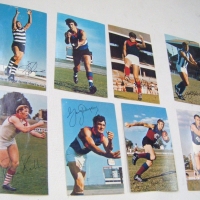 8 x 1971 Mobil Footy Photos Trading CARDS - players inc Sam Kekovich, Kevin Murray, John Nicholls, Gary Dempsey, Wayne Walsh, Doug Wade, etc - Sold for $67 - 2009