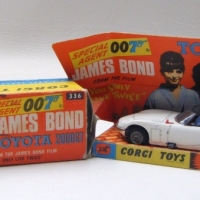 Corgi Toys 007 James BOND Toyota 2000GT diecast with original packaging & box - Sold for $317 - 2009