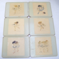 Set of 6 x BROWNIE DOWNING Placemats with Various BALLARINA images to each - af - Sold for $67 - 2009