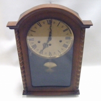 Mauthe (German) wooden cased pendulum WALL CLOCK - Sold for $61 - 2009