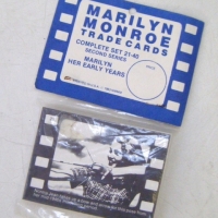 Mint packaged set MARILYN MUNRO Trade Cards, 2nd series, nos 21-40, printed in USA, c1963 - Sold for $55 - 2009