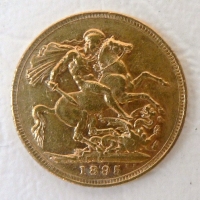 1916 22ct gold full SOVEREIGN - King George V - Perth mint - Sold for $281 - 2009