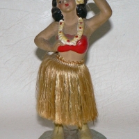 Vintage Plaster ware BOBBLE HAWAIIAN HULA girl - Sold for $55 - 2009