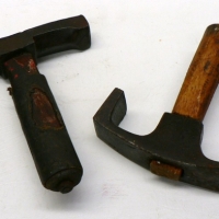 2 x antique Coopers Adzes incl Greaves no 2, both with wooden handles - Sold for $92 - 2009