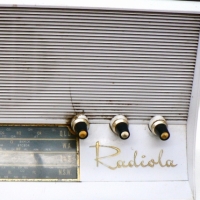 1950's AWA Radiola blue & grey plastic cased MANTLE RADIO - model B15 - Sold for $171 - 2009