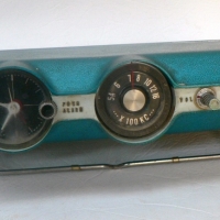 1960s THORN ATLAS Transistor RADIO - Metallic green case - Car radio shape - Works - Sold for $98 - 2009