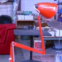 Retro red FLOOR Studio K model PLANET LAMP - Sold for $110 - 2009