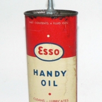 Vintage ESSO Handy Oil Tin & Contents - original metal Cap to top, near mint condition - Sold for $61 - 2009