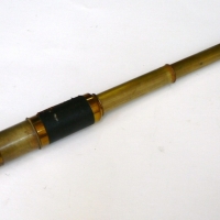 Vintage Brass retractable BRASS TELESCOPE with end cap & leather grip - No makers mark - Sold for $61 - 2009