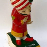 Vintage colourful composition AIR INDIA counter top advertising Figure - paper sticker to back - 41cms H - Sold for $152 - 2009