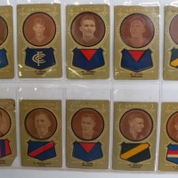 10 x Giant Licorice cigarette cards - Victorian League & Association Footballers - c1933 - Sold for $104 - 2009