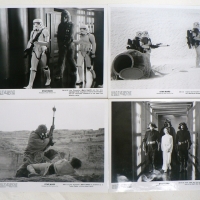 Approx 8 x STAR WARS Movie Stills in Black & White - Released 20 th Century -Fox 1977 - Incl Luke Skywalker , Princess Leia & others - Sold for $79 - 2009