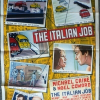 Vintage One sheet MOVIE POSTER for THE ITALIAN JOB staring Michael Caine & Noel Coward - Fab images - Sold for $67 - 2009