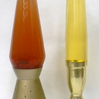 Original retro ORANGE Rocket shaped LAVA LAMP - Sold for $146 - 2009