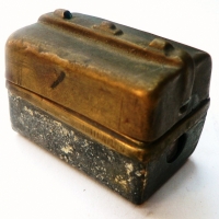 Vintage novelty metal travelling INK WELL in the shape of a Gladstone bag - Sold for $55 - 2014