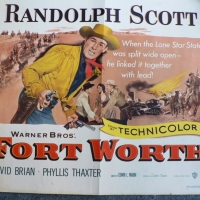 Approx 12 x Half Sheet Movie Posters Fort Worth Starring Randolf Scott - Sold for $98 - 2014
