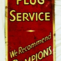 Vintage Champion Spark Plugs Enamelled sign, 70 x 27 cm - Sold for $159 - 2014