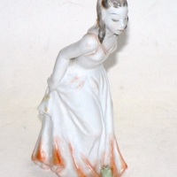 c1950's ROSENTHAL Porcelain Figure - THE FROG QUEEN - Designed by LFRIEDRICH GRONAU - all details to base incl Decorators signature, etc - 21cm - Sold for $73 - 2014
