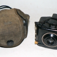 Vintage brown Bakelite Baby BROWNIE Special Camera in cloth case - Sold for $67 - 2014