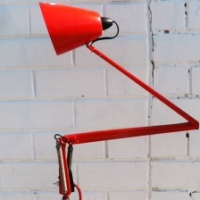 Retro red FLOOR Studio K model PLANET LAMP - Sold for $146 - 2012