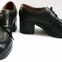 Pair of 1970's Windsor Smith  Black leather Men's Platform Shoes - excellent Condition - Sold for $98 - 2012