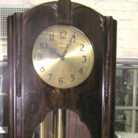 1940's GRANDFATHER CLOCK, Enfield movement in Gilcraft cabinet - Sold for $671 - 2012