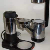 2 x 1970's ESSPRESSO Coffee Machines - AMA Milano Italian made complete w Handles & filters, working + Hungarian - both Chromed - Sold for $67 - 2012