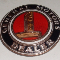 Vintage General Motors Dealer enamel badge - made by Simpson, Adelaide - Sold for $122 - 2012