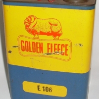 Vintage GOLDEN FLEECE Oil Tin - 1 Imp Gallon - marked E-106 in Label to front - Sold for $73 - 2012