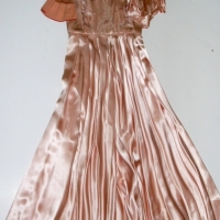 1920's full length peach ladies Gown with matching bolero jacket and stockings - Sold for $55 - 2012