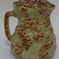 Austraian pottery electric Kettle - cream with mottled brown decoration - good condition - Sold for $79 - 2012