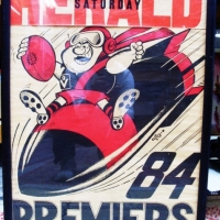 Framed original WEG poster Essendon 84 Premiers - Sold for $110 - 2012