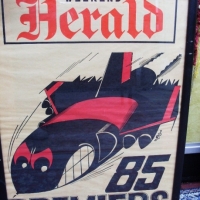 Framed original WEG poster Essendon 85 Premiers - Sold for $122 - 2012