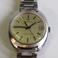 Gents JAEGER LE COULTRE 'Matser Quartz' Wrist Watch - Stainless steel, original worn Cond, no battery - Sold for $439 - 2012