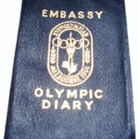 Group Lot vintage Olympic Ephemera - 8 x 1956 OLYMPIC Swap cards inc Dawn Fraser, John Landy, etc and GJ Coles EMBASSY OLYMPIC DIARY - Sold for $85 - 2012