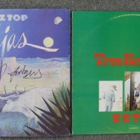2 x Vintage ZZ TOP Lp Records - SIGNED 'TEJAS' & 'Tres Hombres' - Tejas signed by whole band in Texta on Cover w Cert Of Authenticity - Sold for $61 - 2012