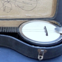 Cased Banjo Mandolin with unusual Bakelite body - marked 'Pacific' brand - Sold for $73 - 2013
