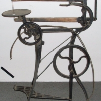 Cast iron carpenter's treadle fret saw - Sold for $165 - 2013