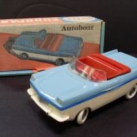 1960's Boxed French made 'Europarc' Autoboat Amphicar TIN TOY- battery operated boat and car in one - approx 25cm (L)  - Sold for $61 - 2013