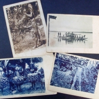 4 Vintage Pre WW1 Papuan Postcards From Rabaul Tribal Marks and Feather dress Costumes Nose Piercing - Sold for $73 - 2013