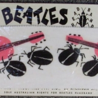 Unopened packaged 1960's BEATLES head band - fab imagery - made by Vincent Ind, Crows Nest, NSW - Sold for $73 - 2013