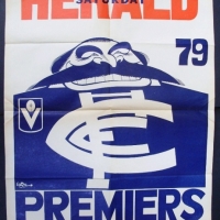 1979 Saturday Herald WEG CARLTON Premiership Poster - Good original Cond - Sold for $104 - 2013