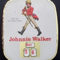 Vintage Johnnie Walker Advertising Calendar with rotating months and numbers - Sold for $67 - 2013